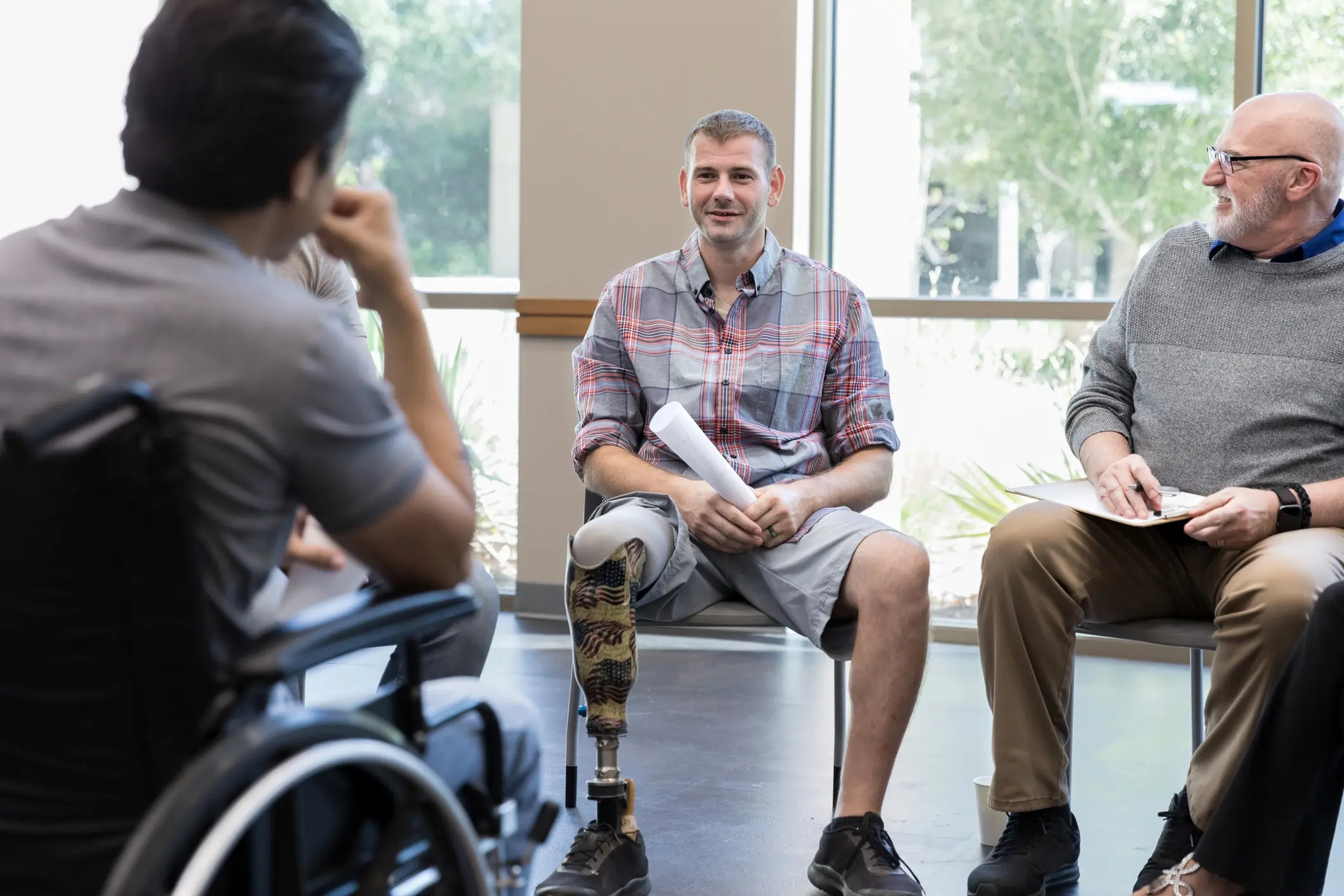 Veteran Amputee in a support group